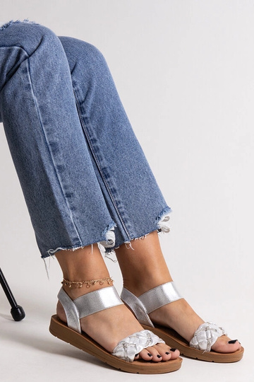 Sandálias Aldona prateadas 2