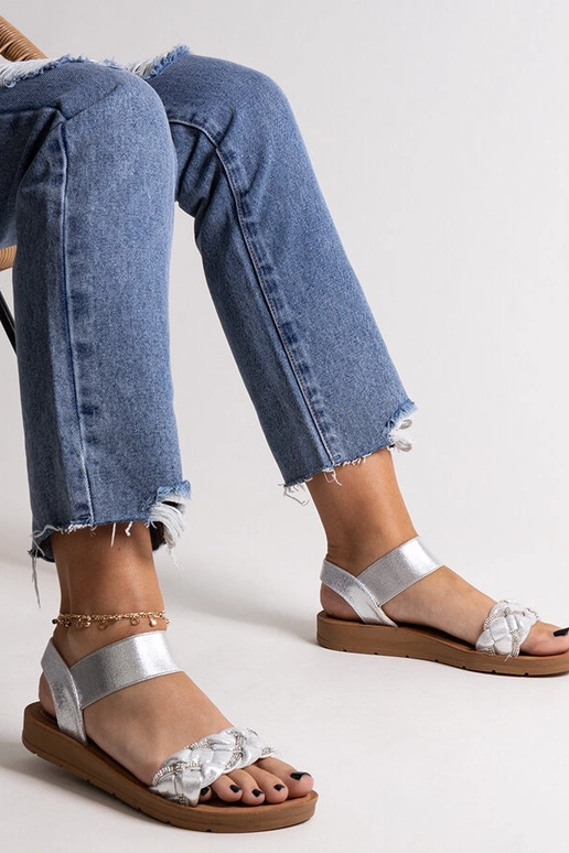 Sandálias Aldona prateadas