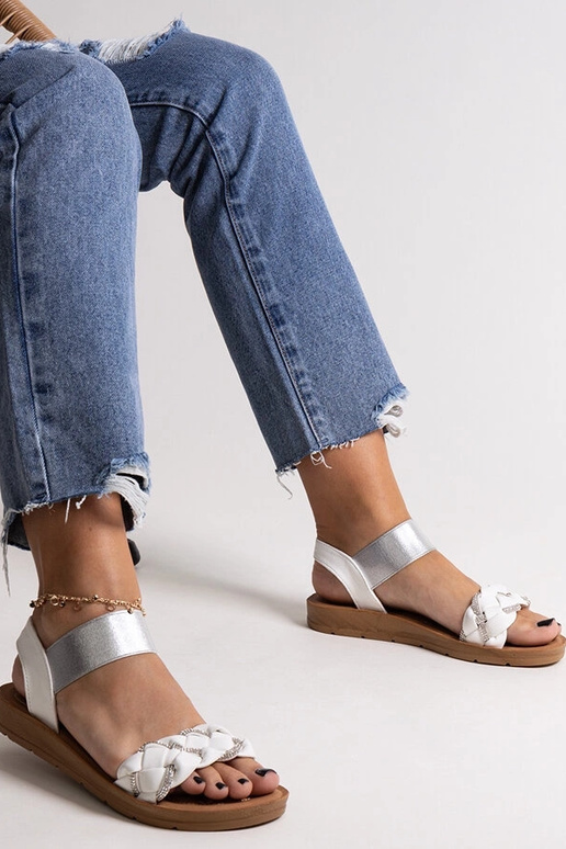 Sandálias brancas Aldona