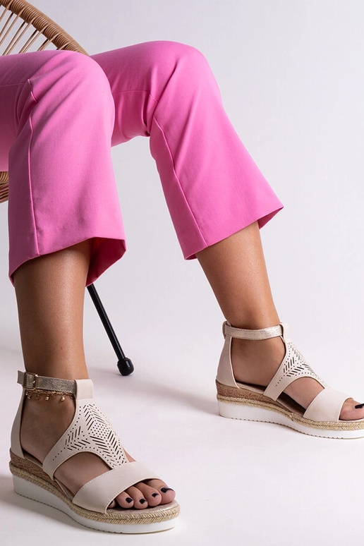 Sandálias baixas bege Tiuma