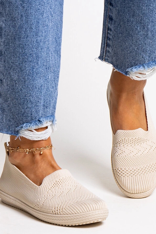 Tênis Shadhi Bege Slip-On em Tecido