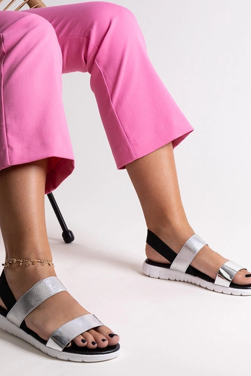 Sandálias rasteiras Evelynia Silver