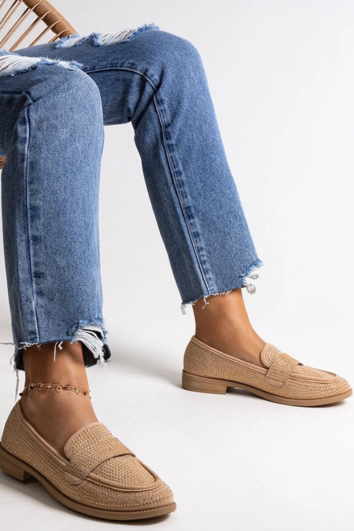 Mocassins marrons em zircônia Mogha