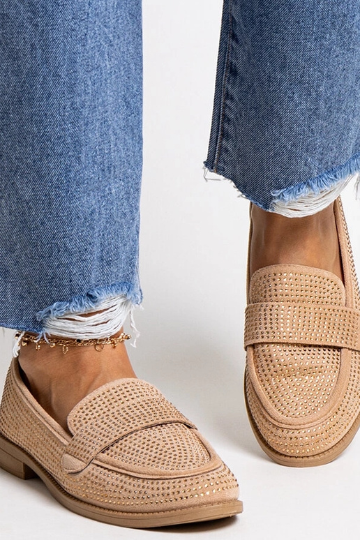 Mocassins marrons em zircônia Mogha