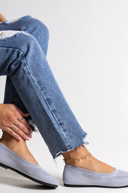 Sapatilhas de balé em tecido cinza Yafia