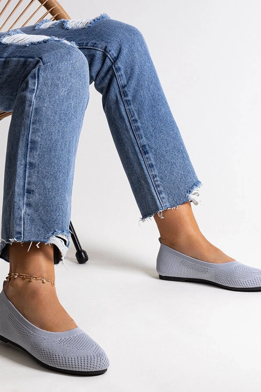 Sapatilhas de balé em tecido cinza Yafia