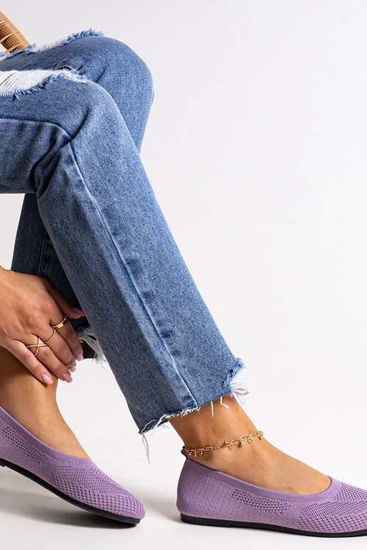 Bailarinas de tecido roxo Yafia