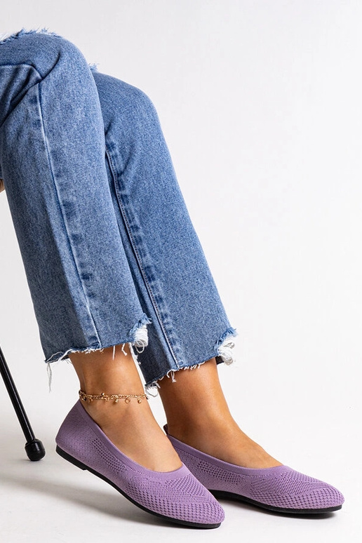 Bailarinas de tecido roxo Yafia