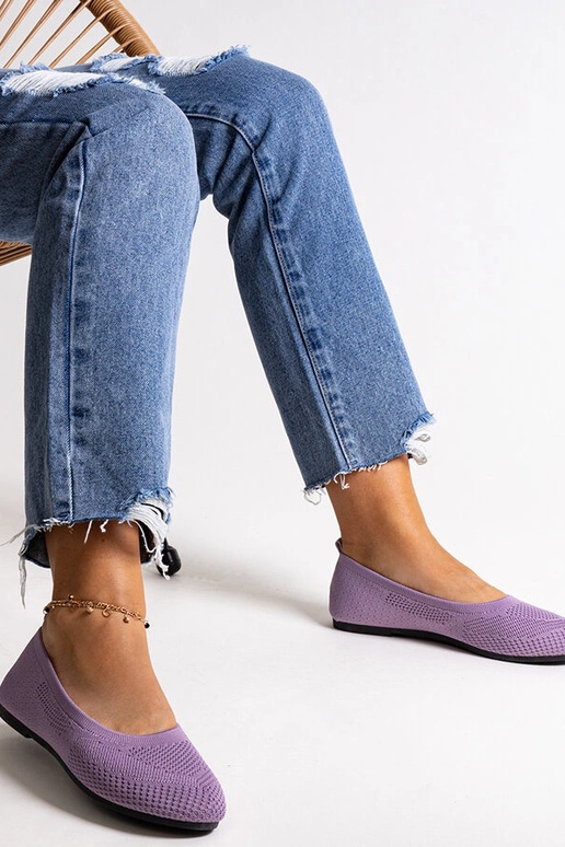 Bailarinas de tecido roxo Yafia