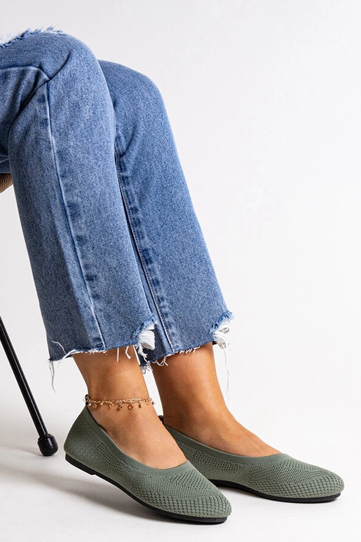 Sapatilhas de balé em tecido Yafia verde
