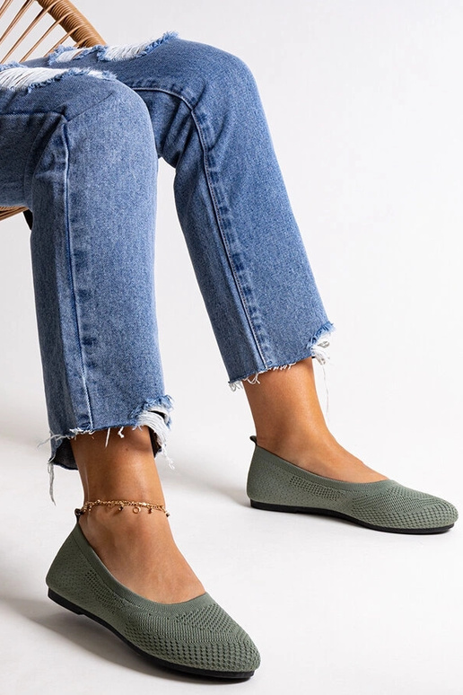 Sapatilhas de balé em tecido Yafia verde