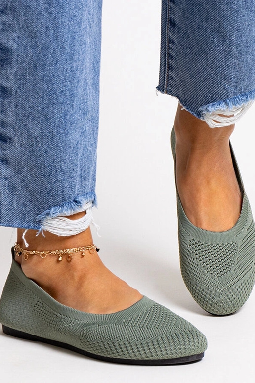 Sapatilhas de balé em tecido Yafia verde