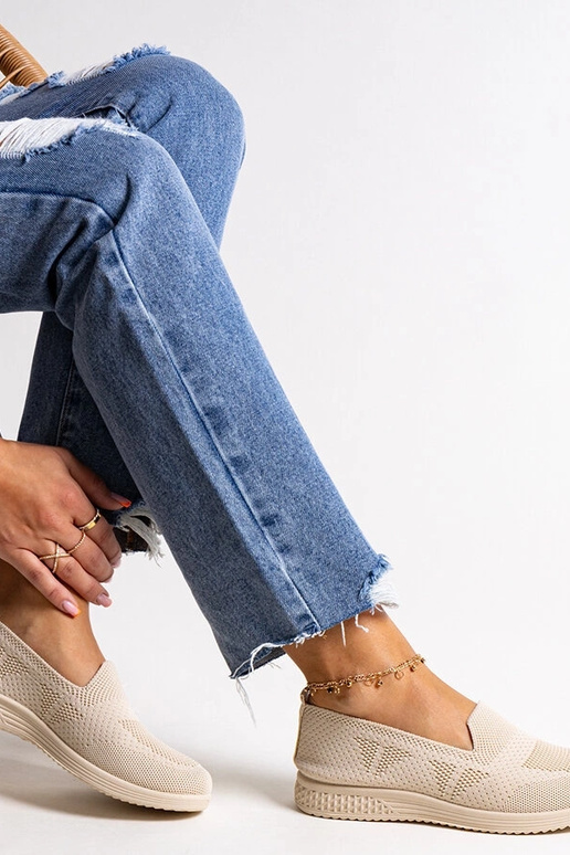 Tênis Abadaly Slip-On Bege