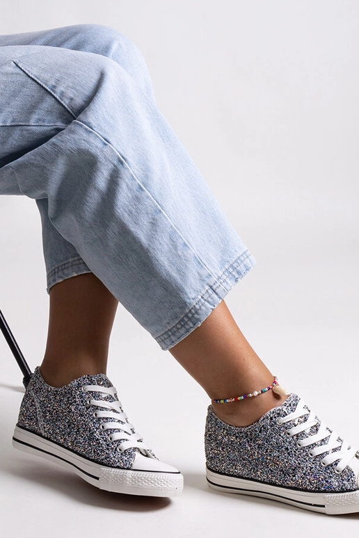 Tênis altos pretos brilhantes Jadwa