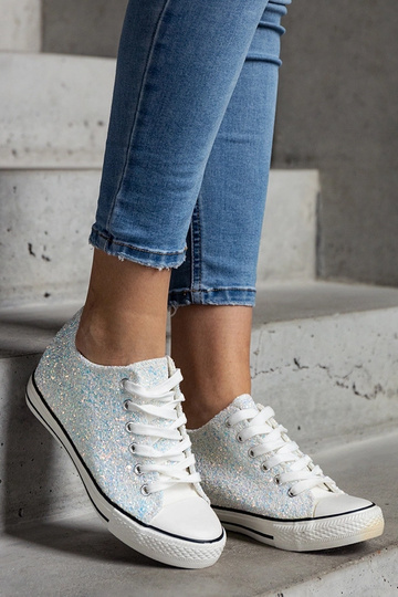 Tênis alto verde brilhante...