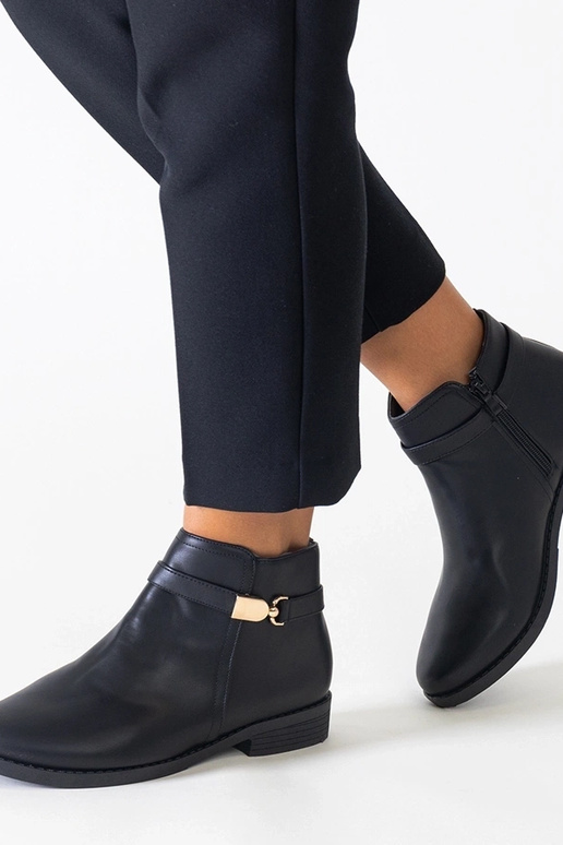 Botas de cano curto pretas com...