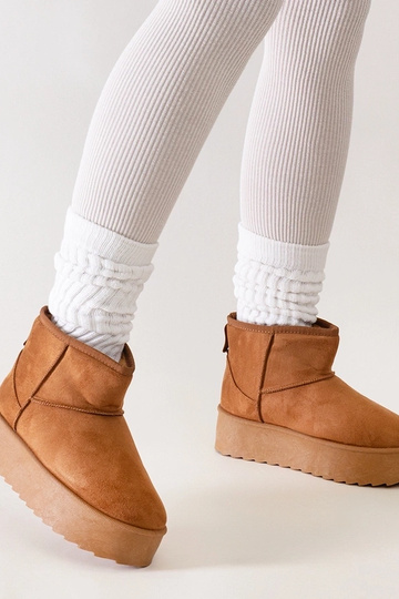 Botas de neve casuais marrons em plataforma alta Thaisa