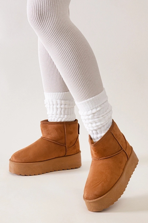 Botas de neve casuais marrons em...