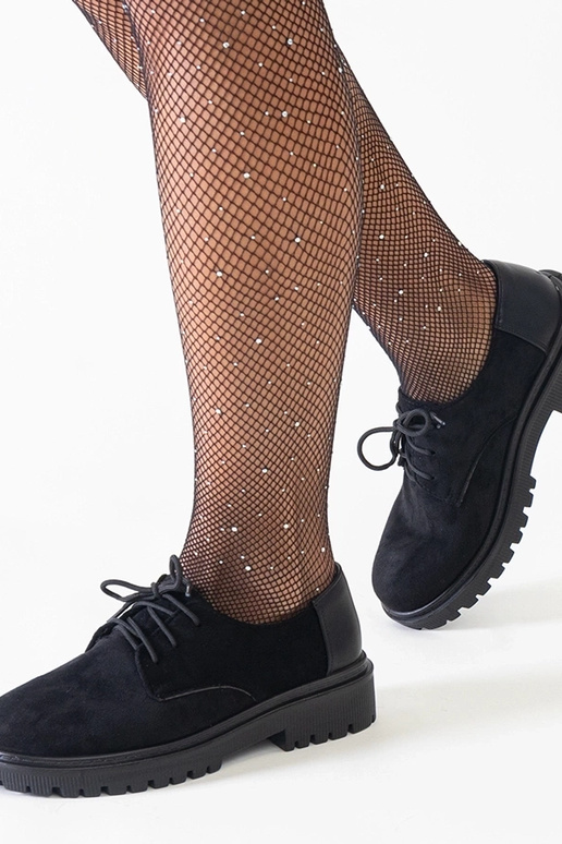 Botas casuais pretas de camurça...