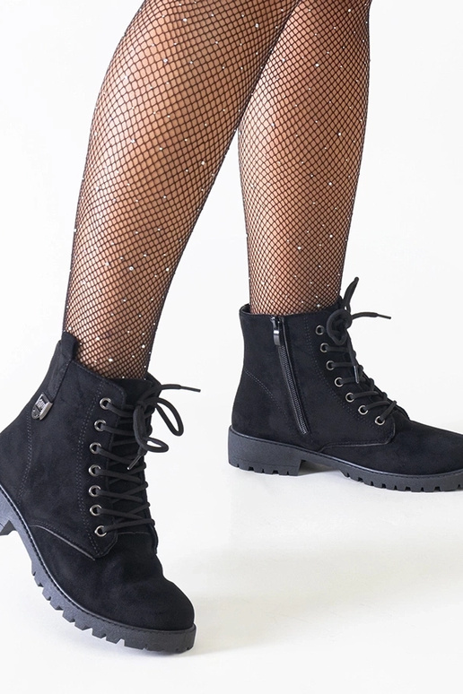 Botas de trabalho pretas de camurça...