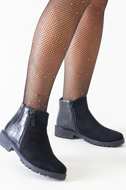 Botas de tornozeleira pretos com...