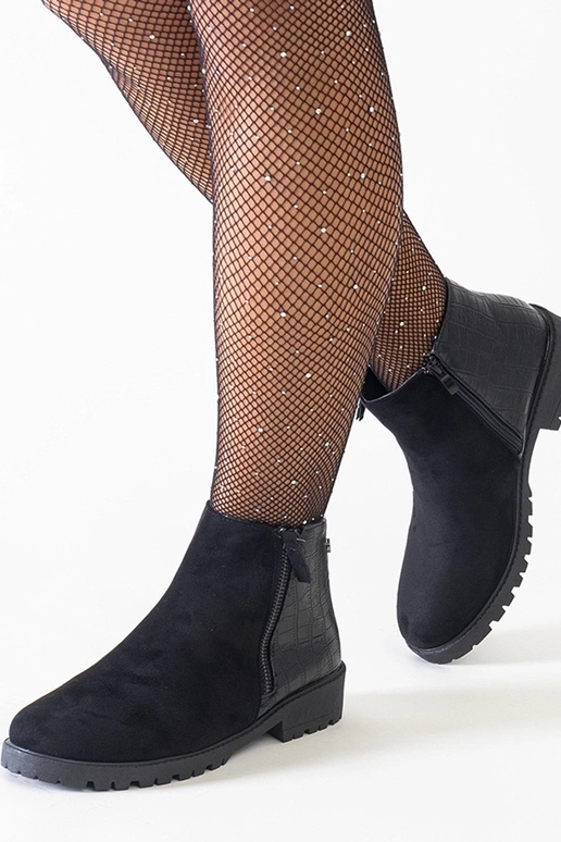 Botas de tornozeleira pretos com...