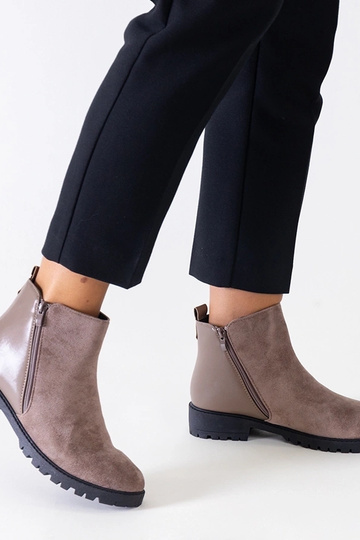 Botas plataforma marrons de...