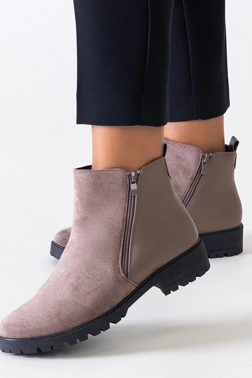 Botas plataforma marrons de camurça...