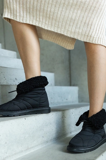 Botas de neve pretas com...