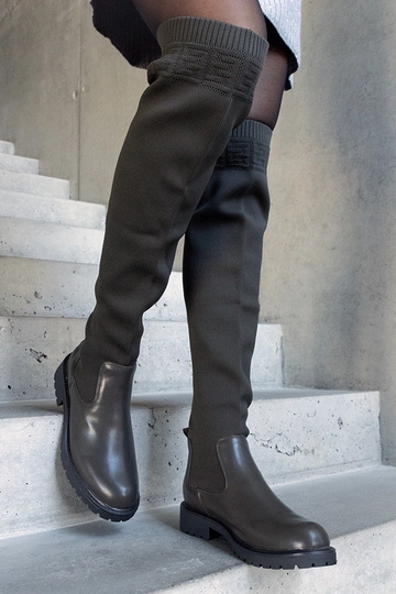 Botas longas Juanra cano elástico verde
