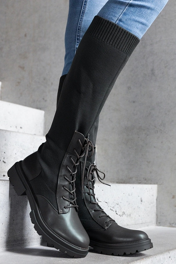 Botas verdes slip-on com... 2