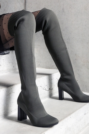 Botas verdes slip-on com...