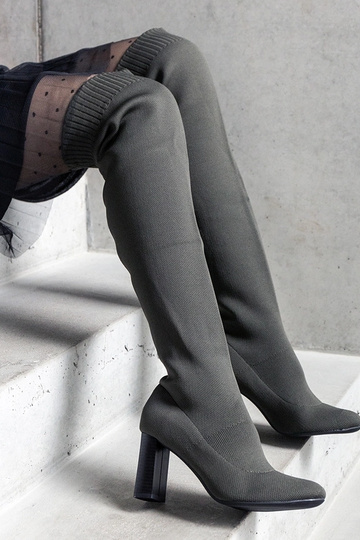 Botas verdes slip-on com... 2