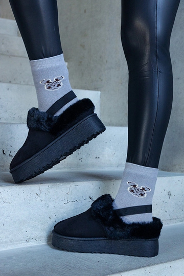 Chinelo plataforma preto...