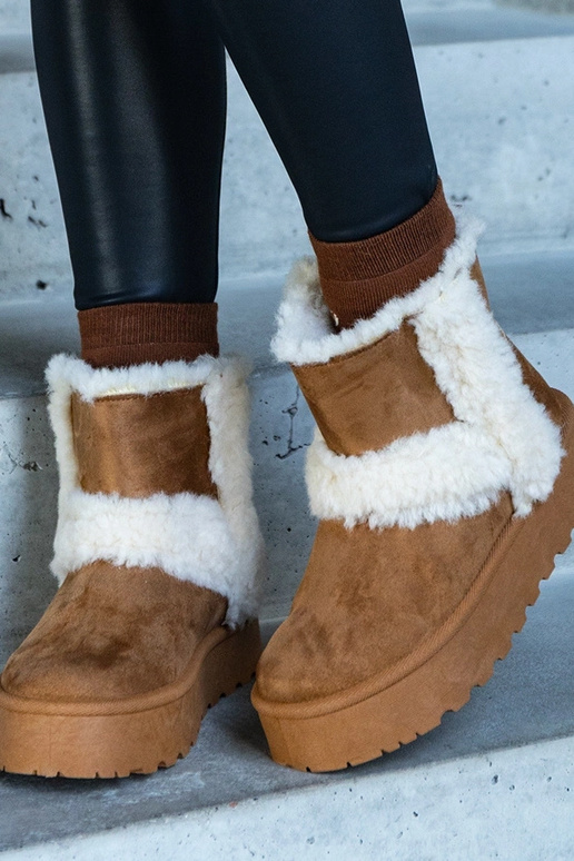 Botas de neve em camurça ecológica...