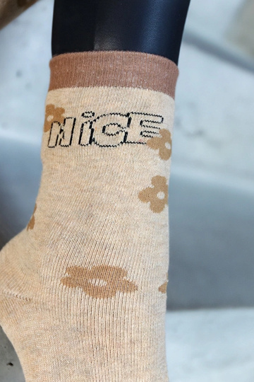 Meias quentes bege Sella 2