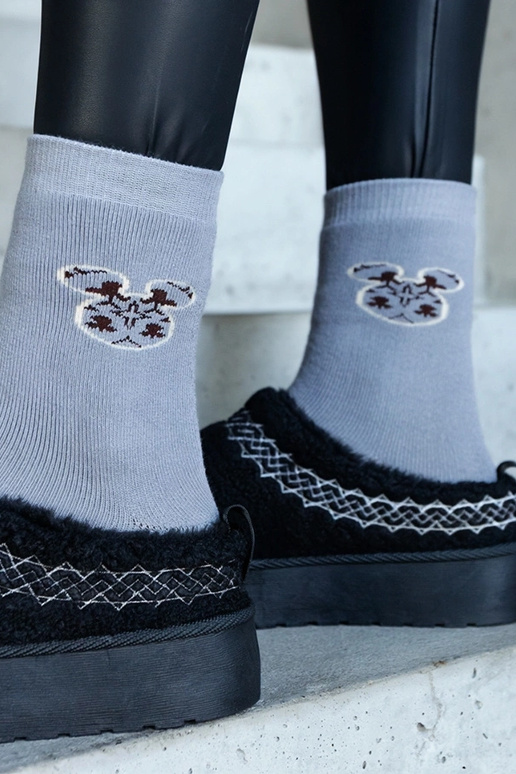 Meias quentes cinza Sella Meias quentes cinza Sella