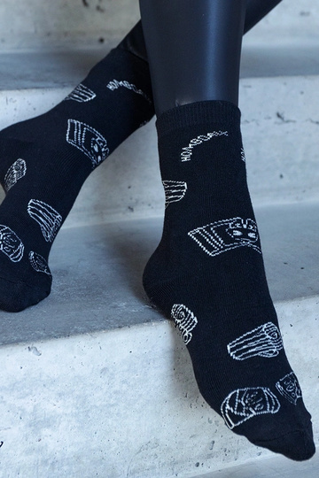 Meias quentes preto e... 2