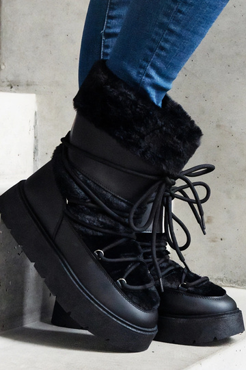 Botas de neve pretas com... 2