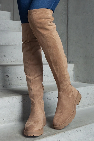 Botas longas marrons com...