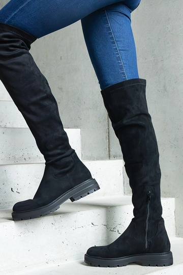 Botas pretas longas com...