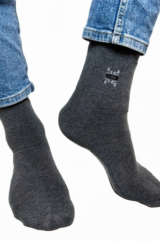 Meias quentes masculinas cinzas Narus
