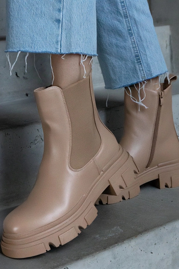 Botas de inverno bejes com... 2