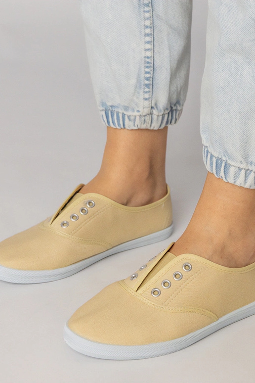 Sapatilhas cinzas de tecido de fácil...