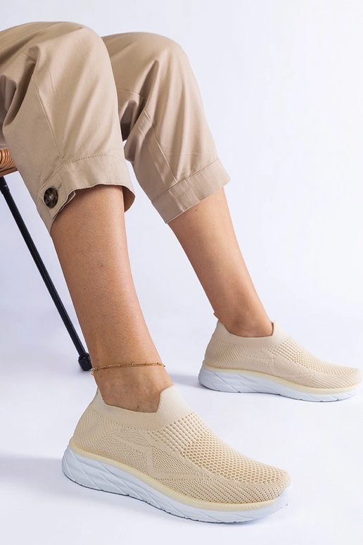 Tênis bege slip-on esportivos Aquilina