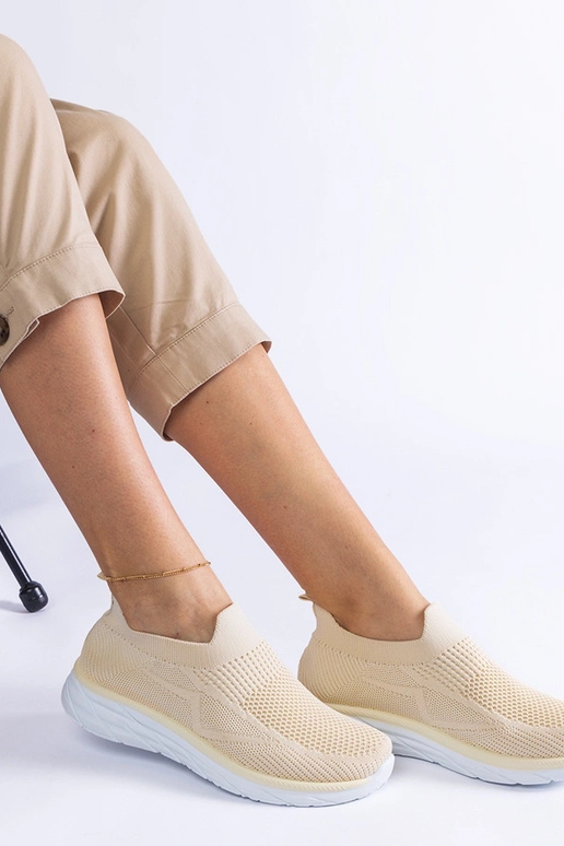 Tênis bege slip-on esportivos Aquilina