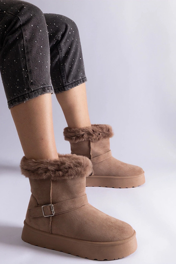 Botas de neve marrons com...