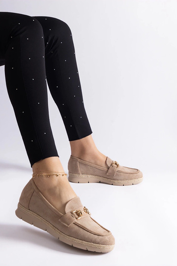 Mocassins femininos sand de...