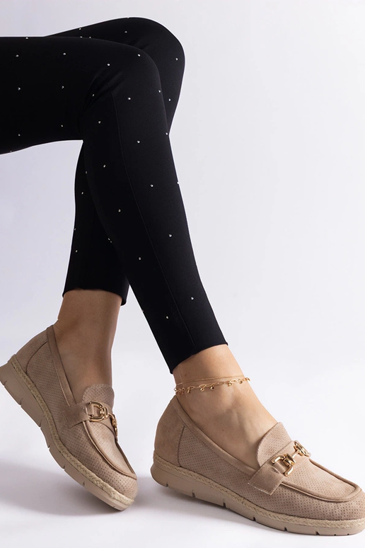 Mocassins femininos sand de camurça...