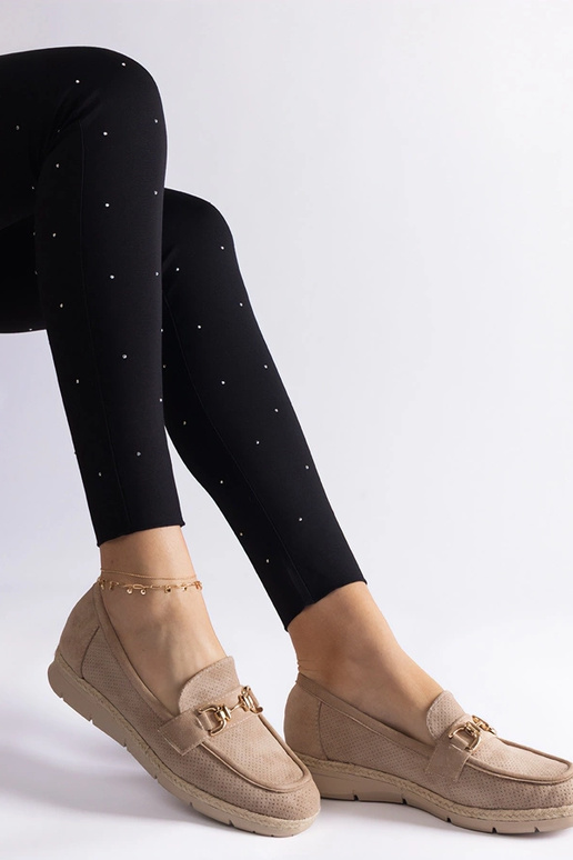 Mocassins femininos sand de camurça...